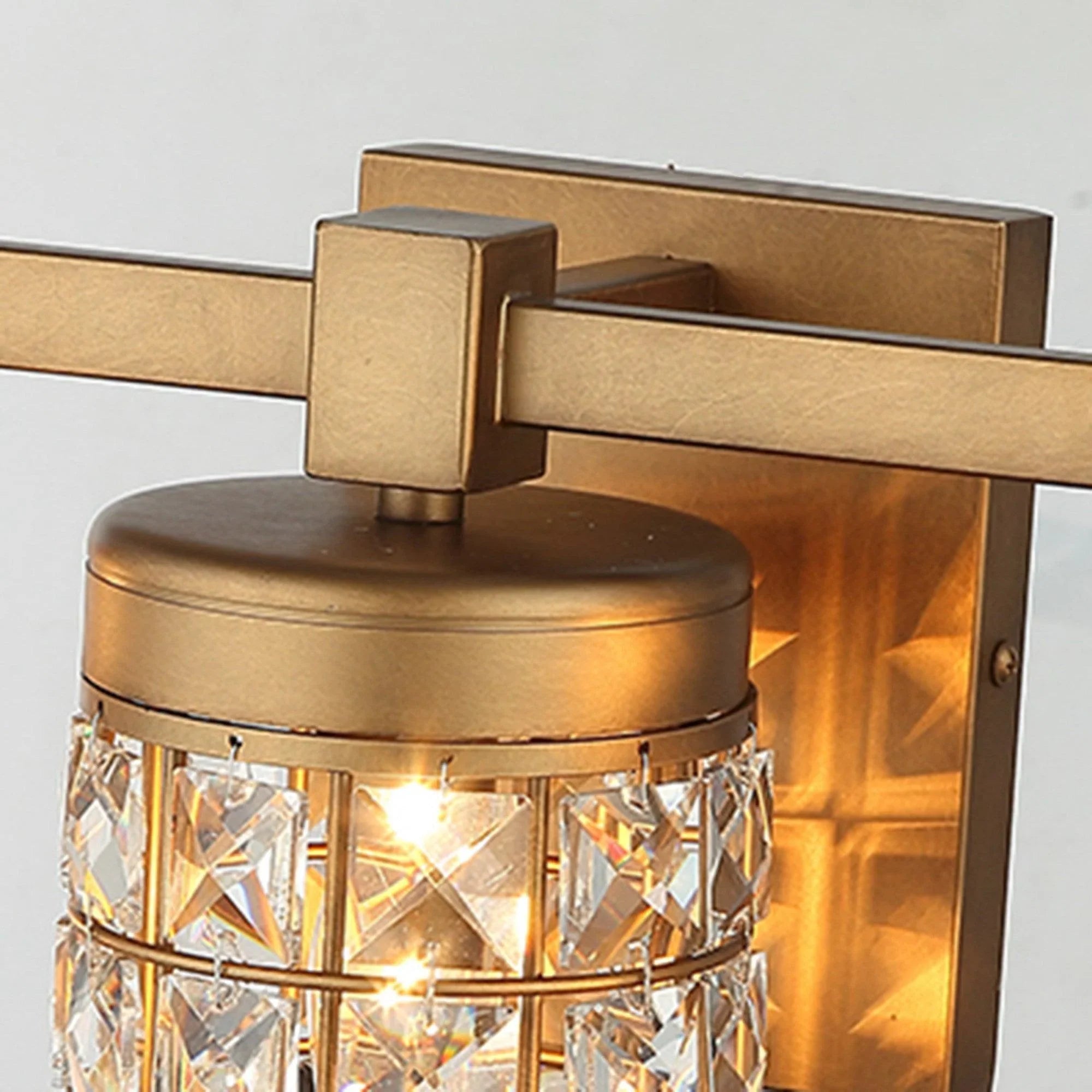 3-Light Modern Golden Linear Vanity Lights Wall Light