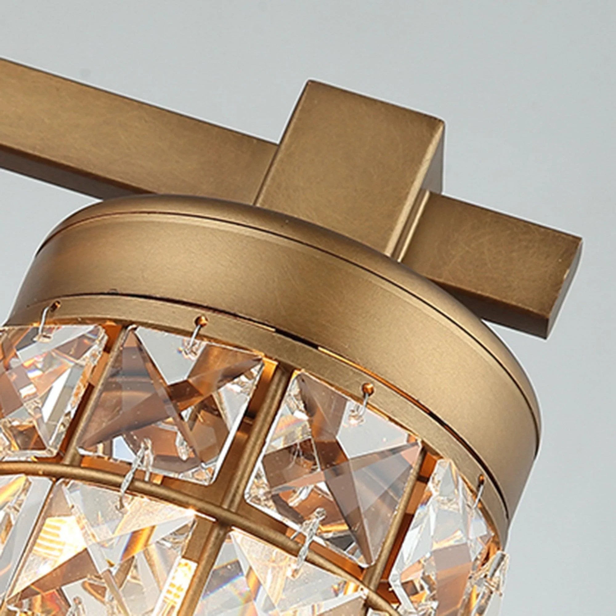 3-Light Modern Golden Linear Vanity Lights Wall Light