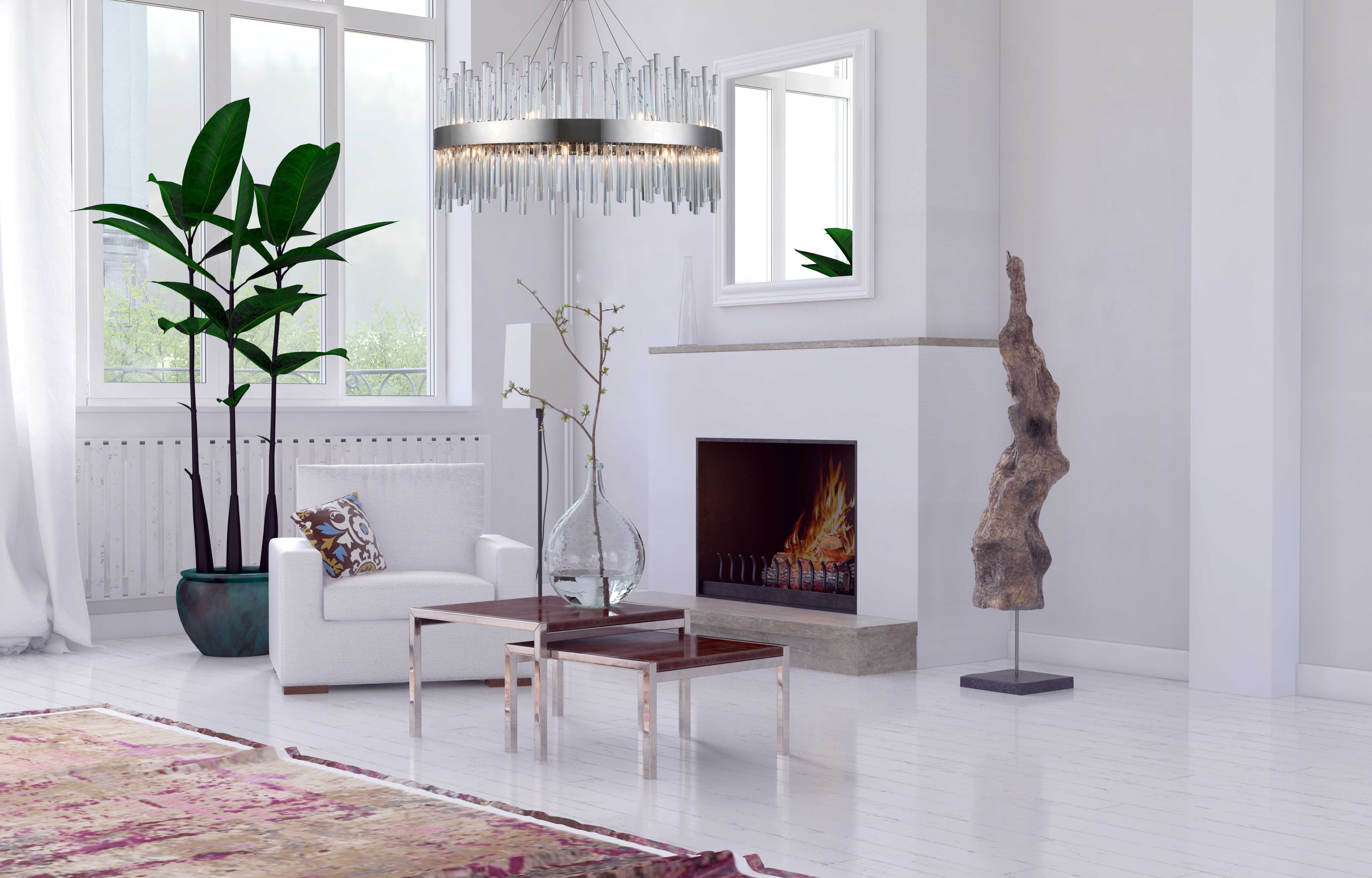 Elegant Lighting Dallas Eighteen Light Chandelier - Silver, Model 3000D32C