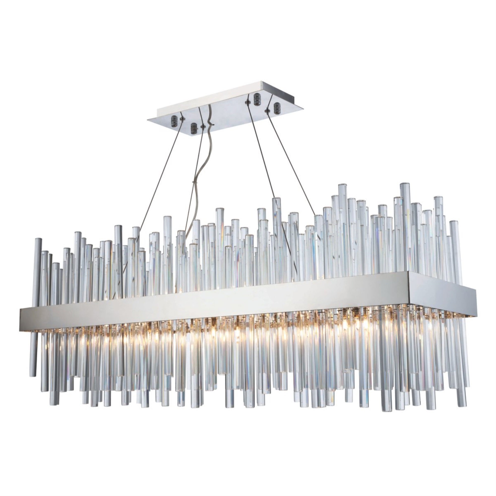 3000 Dallas Colloection Chandelier L:36 in W:12in H:14in Lt:20 Chrome Finish (Royal Cut Crystals)