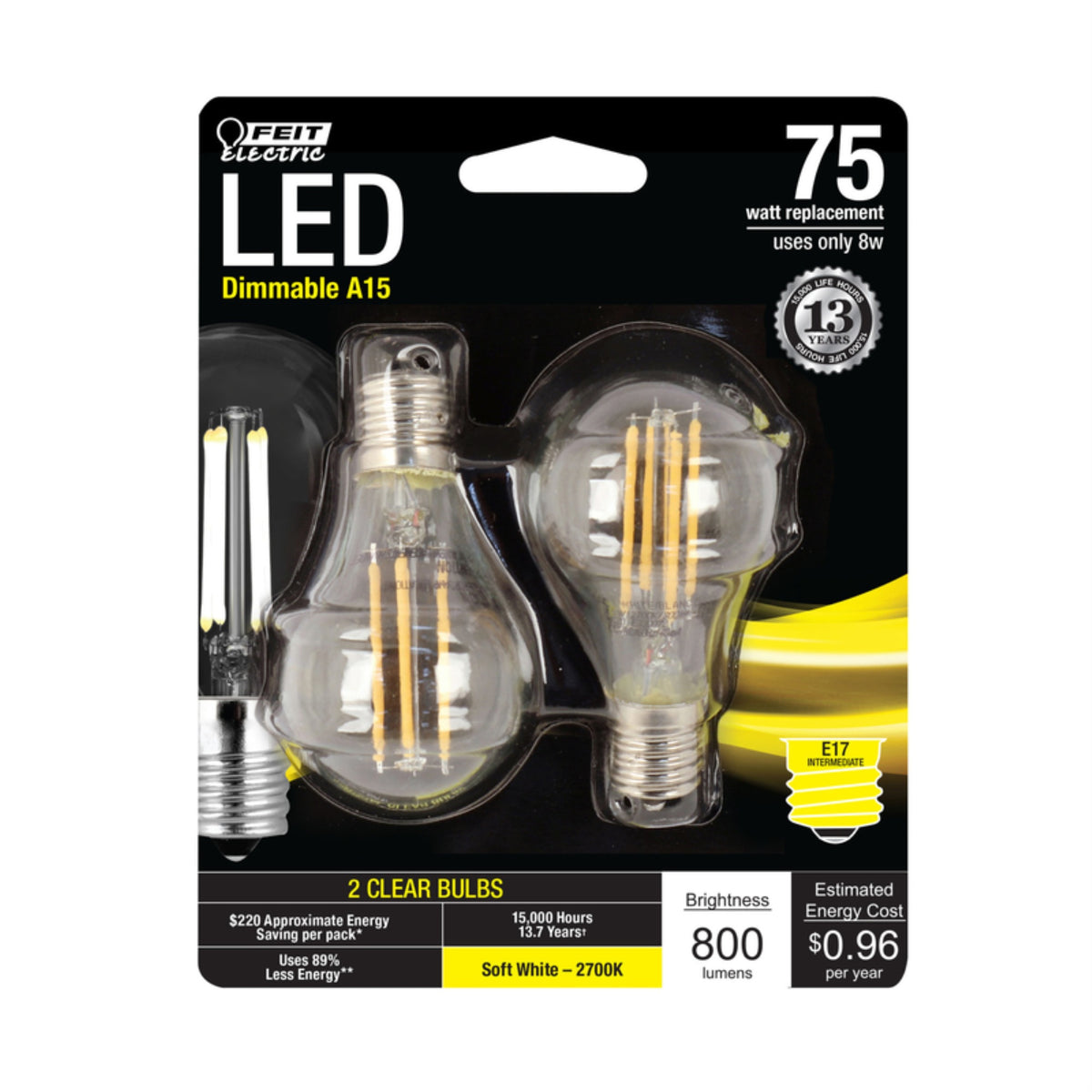 LED A15 75W E17 SW (Pack of 1)