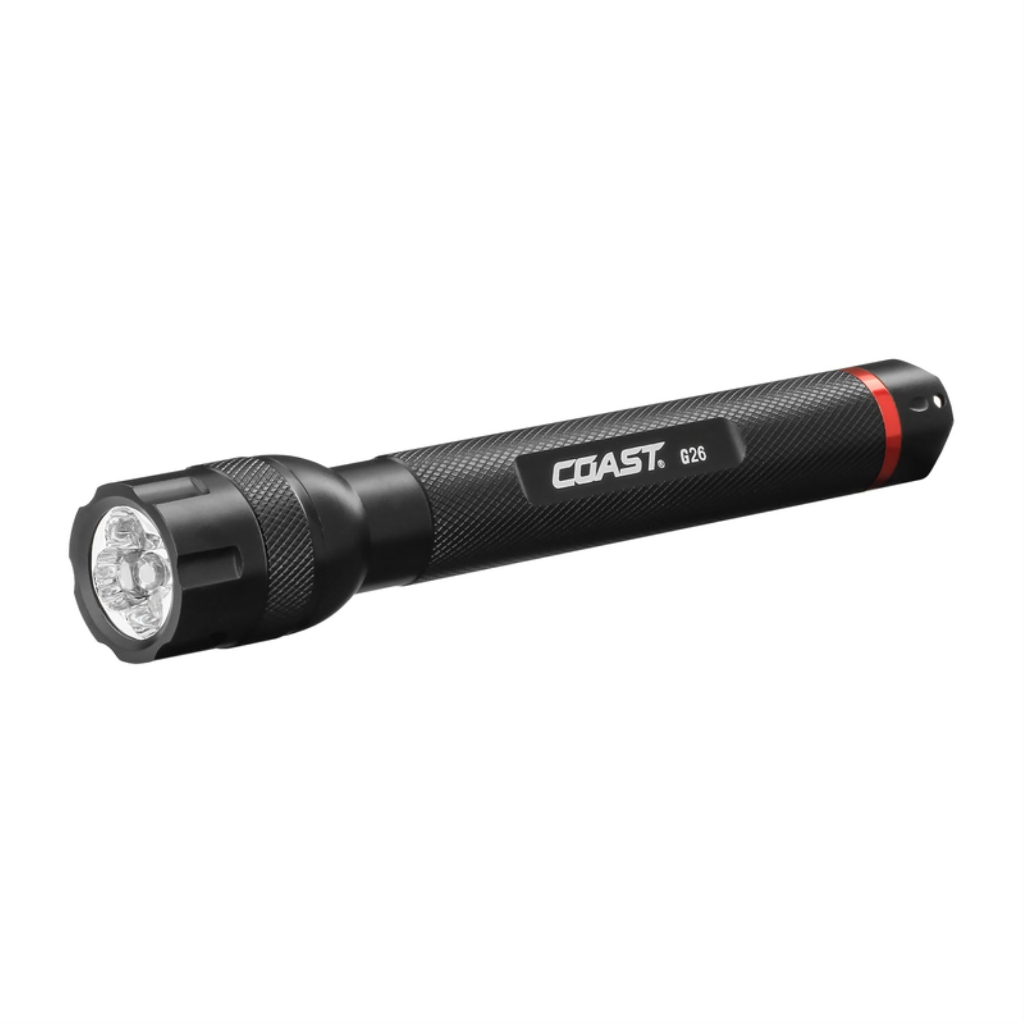 Coast G26 LED Flashlight, 415 Lumen, Spot Beam, Aluminum, 1 Pack, Black, Model 19680