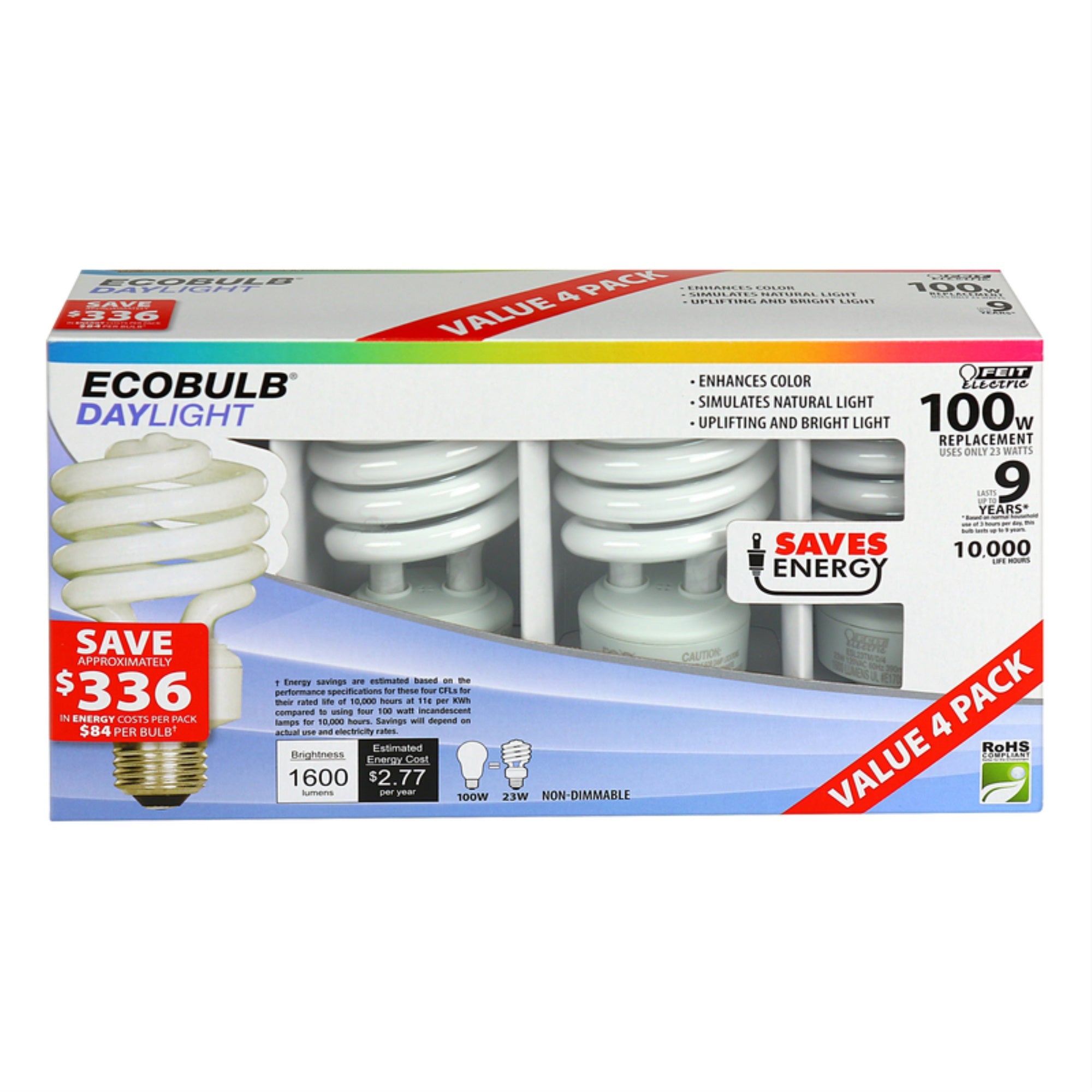 Cfl Bulb 1600Lm 120V 23W (Pack Of 1)