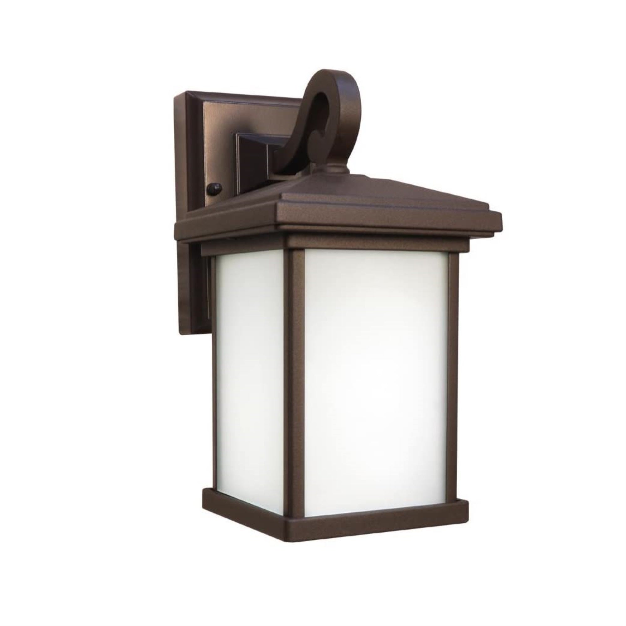 Feit Electric Wall Lantern, Dusk to Dawn, LED, Bronze, Model LAN11SQ/SYNC/BZ, One Size, Plastic
