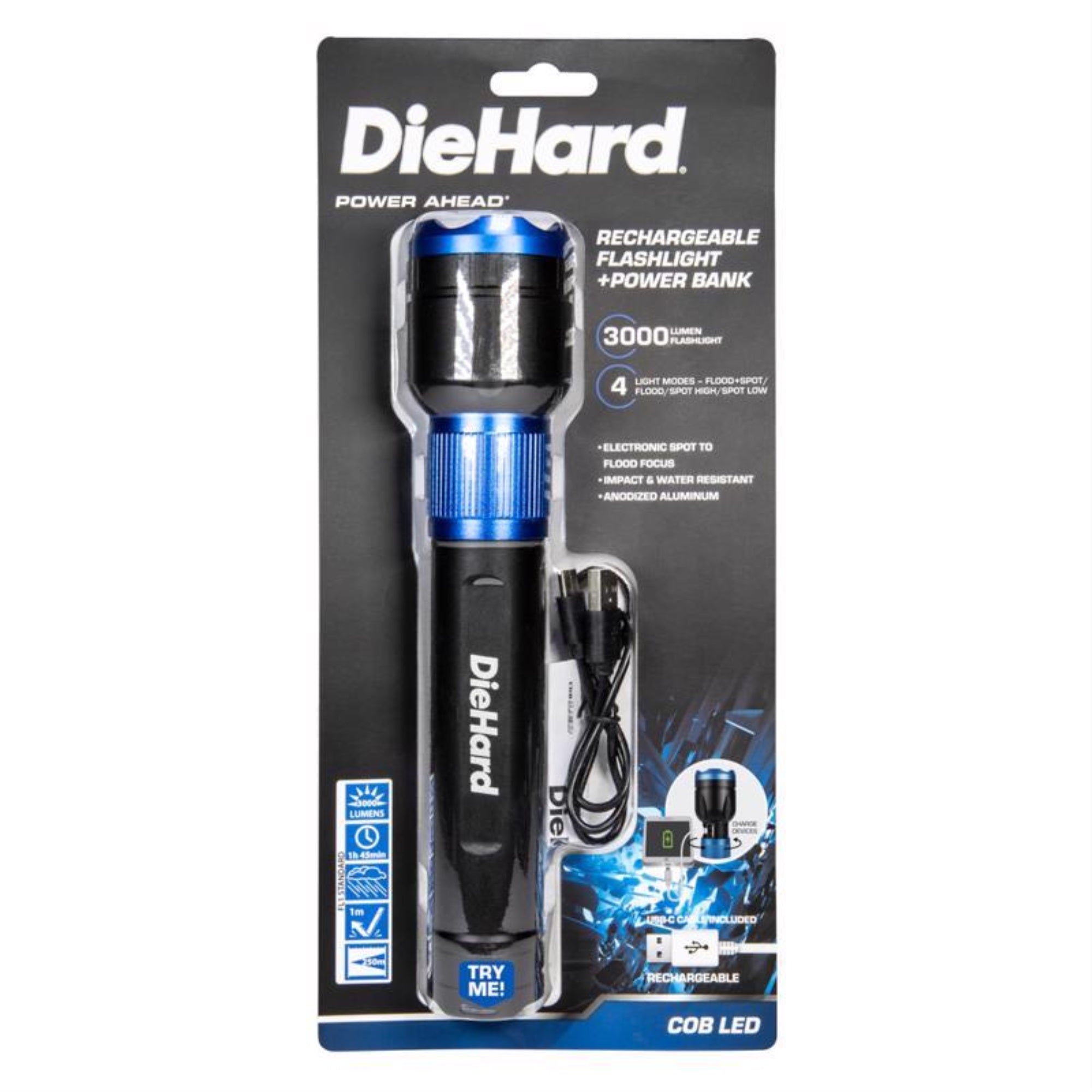 FLHLGT PWR BANK BLK/BLU (Pack of 1)