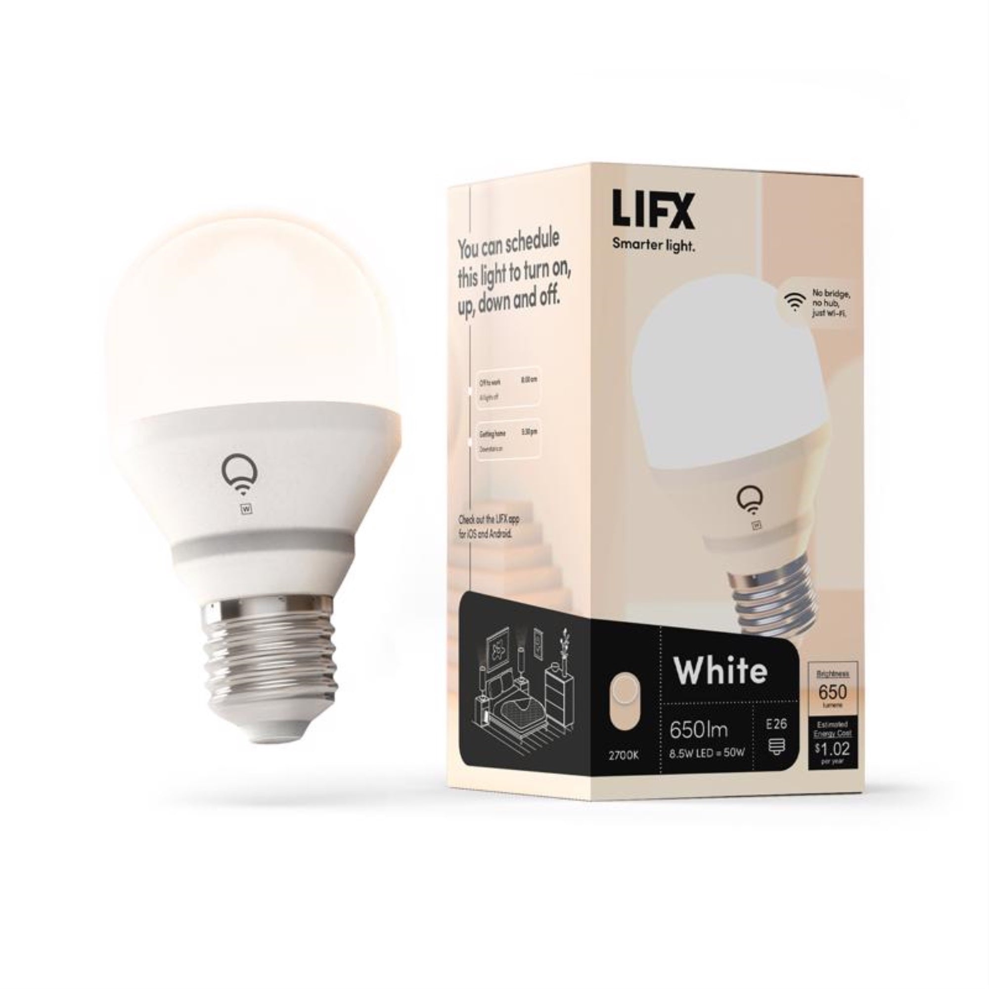 LIFX 50W WHITE EDISON LE (Pack of 1)