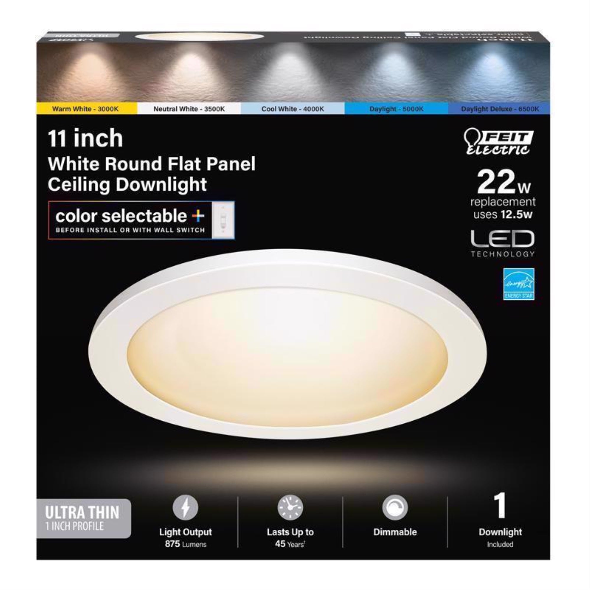 LED FLAT PANEL 11 inch 12.5W (Pack of 1)
