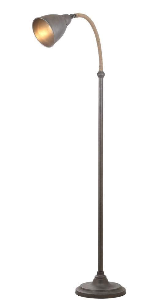 Safavieh Naldo 60in Floor Lamp, Dark Grey Metal, Model FLL4011A