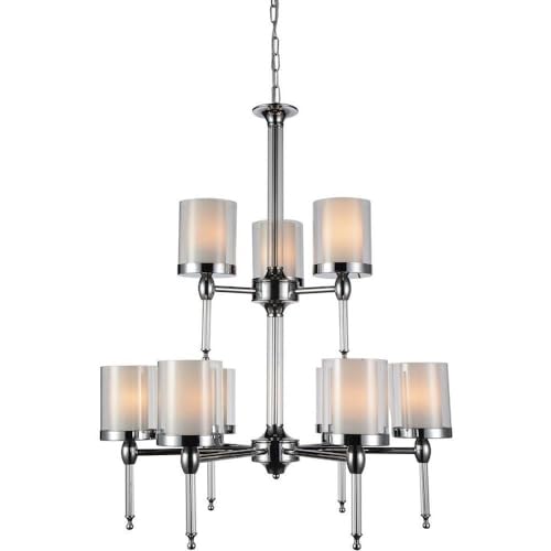 9 Light Candle Chandelier with Chrome finish