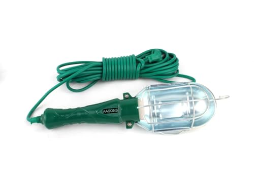 AASONS Workshop Portable Emergency Light Safety Work Light Garage Car Truck Inspection Repair Handheld Work Lamp with Hook, 10m 