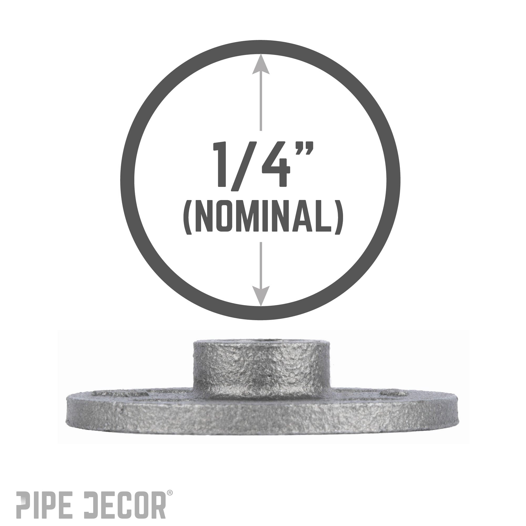 1/4 in. Black Floor Flange