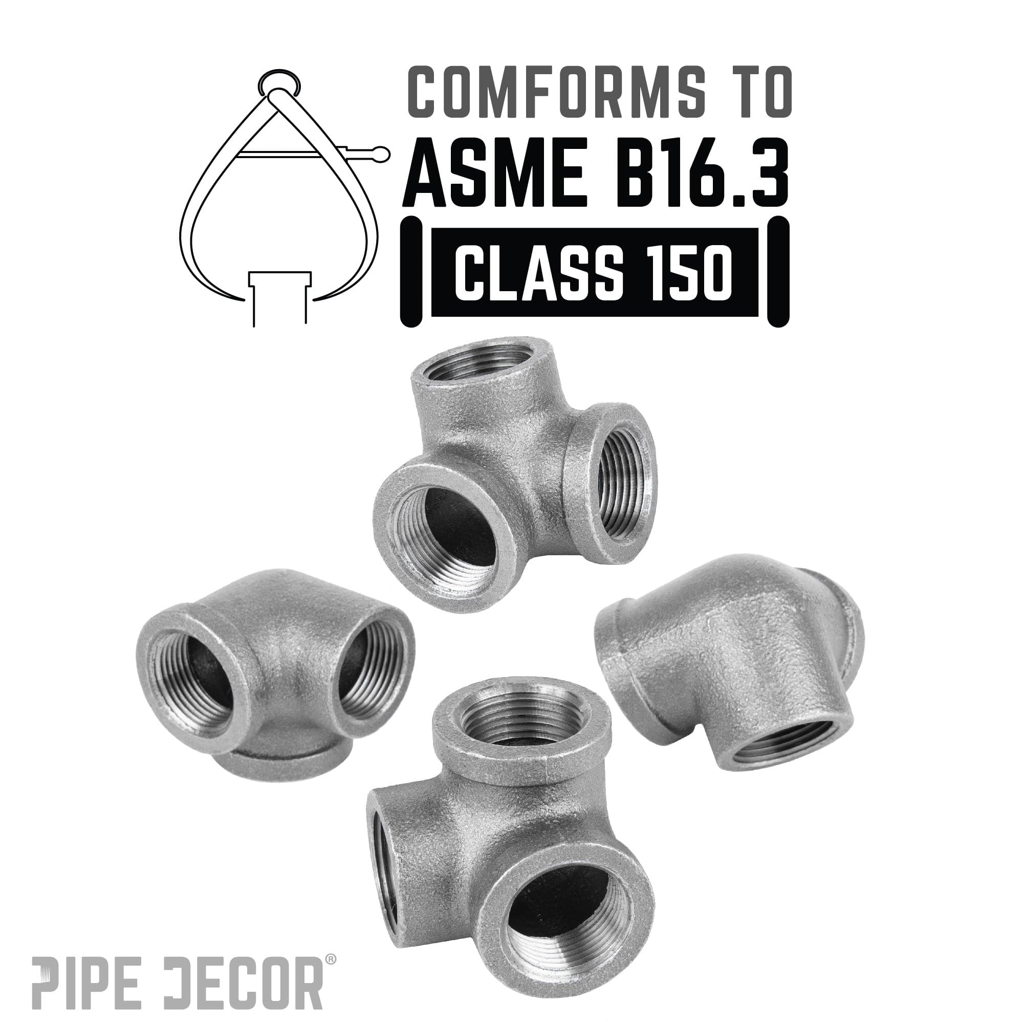 3/4 in. Black Side Outlet Elbow