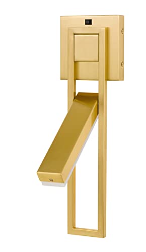 Cal Lighting LA-8043 Montilla LED Bedside Wall Sconce, Adjustable Light Panel, Gold Metal