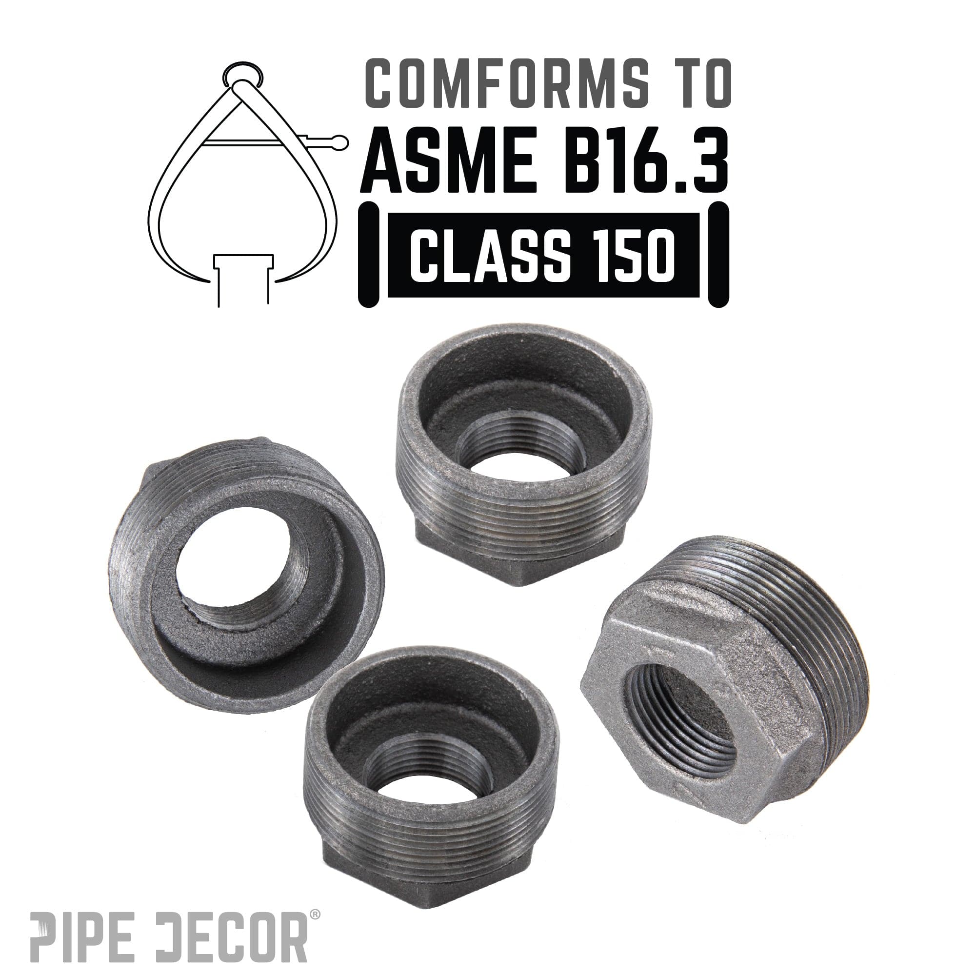 1 1/2 in. x 1 1/4 in. Black Bushing