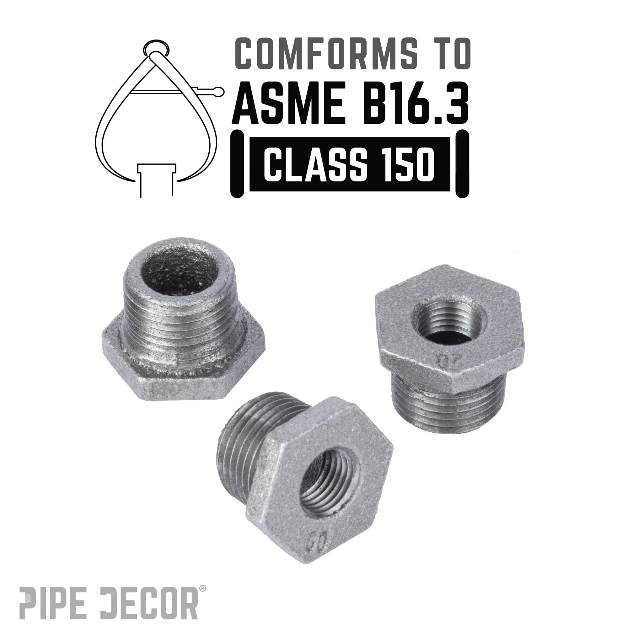 1/4 in. x 1/8 in. Black Bushing
