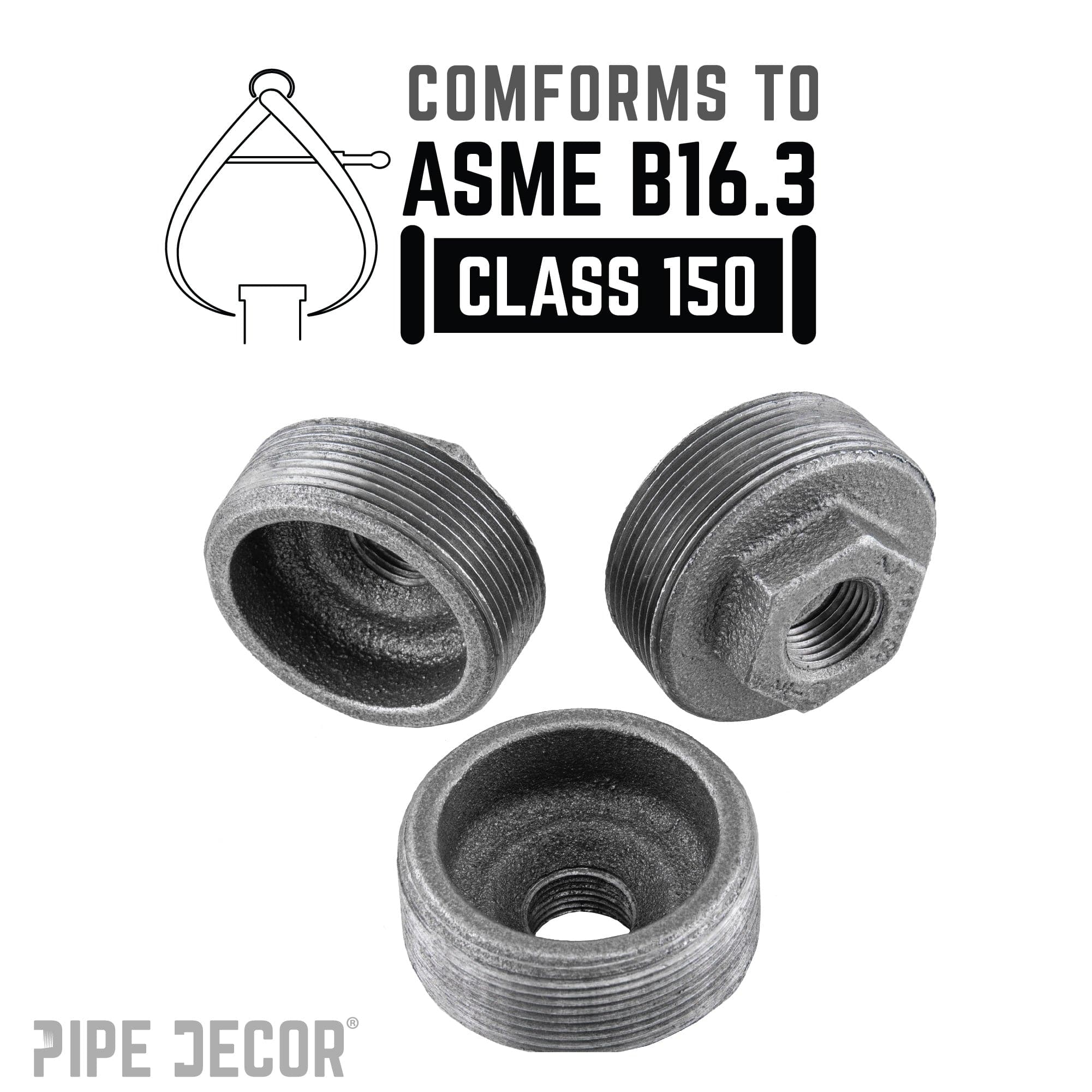 2 in. x 1/2 in. Black Bushing