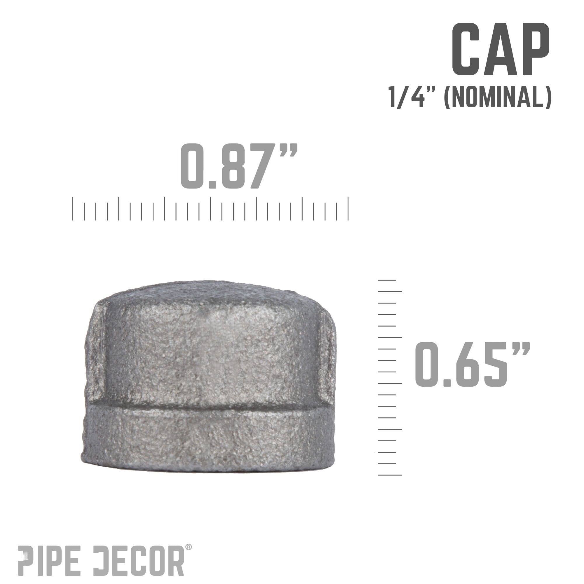 1/4 in. Black Cap