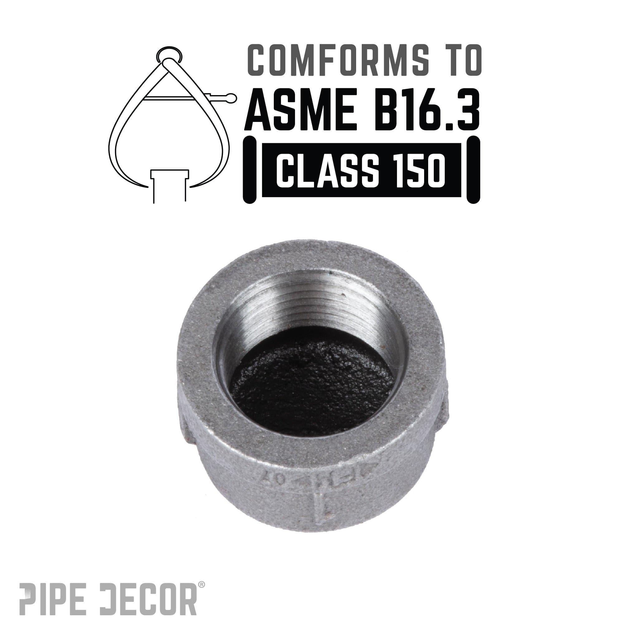 1 in. Black Cap