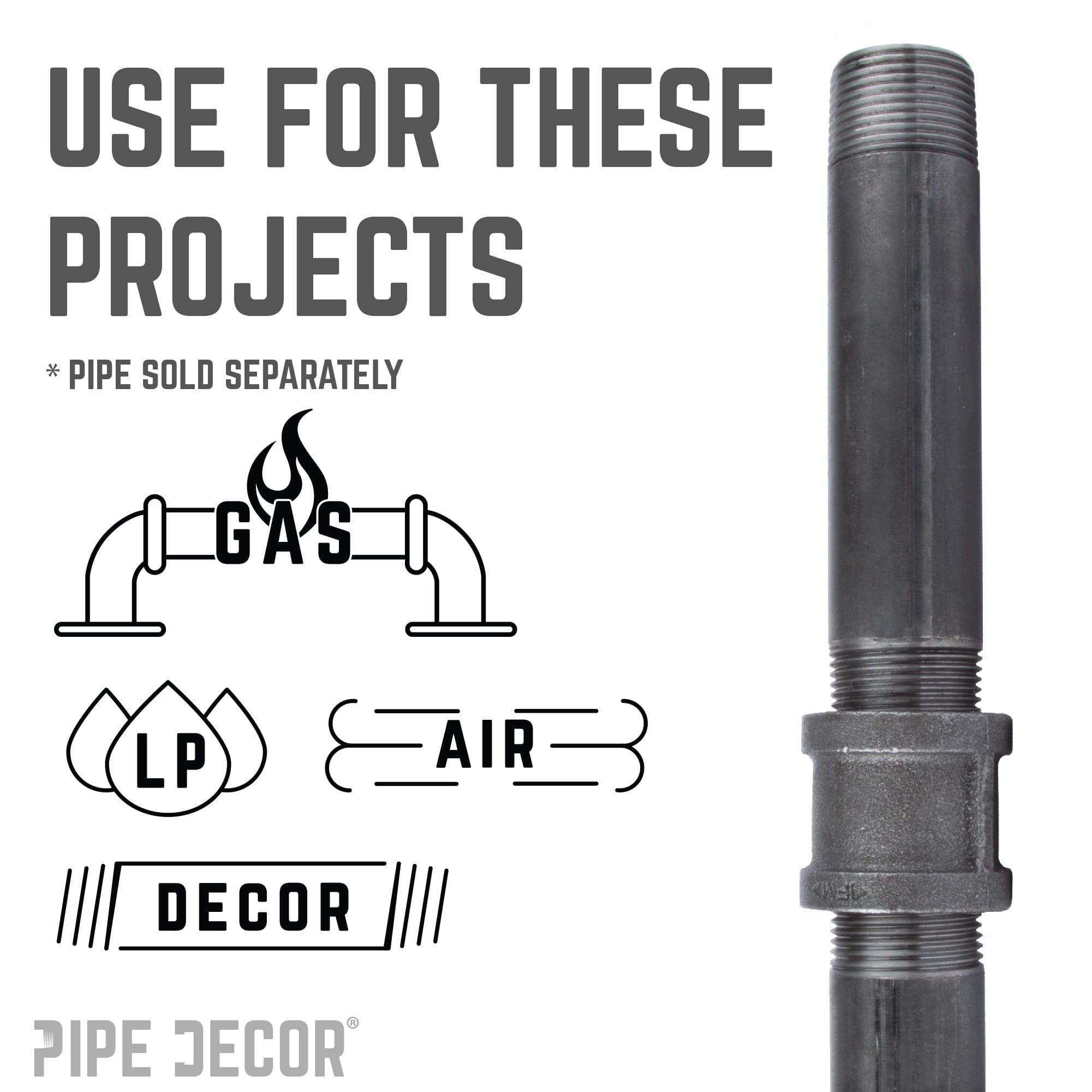 1 1/2 in. Black Coupling