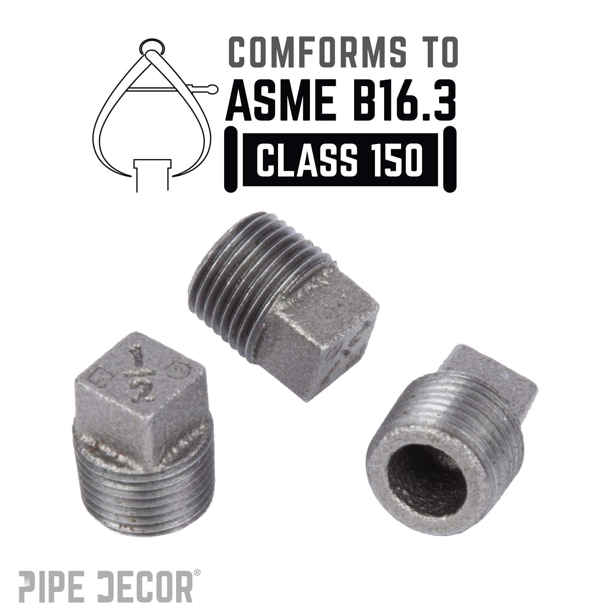 1/2 in. Black Plug
