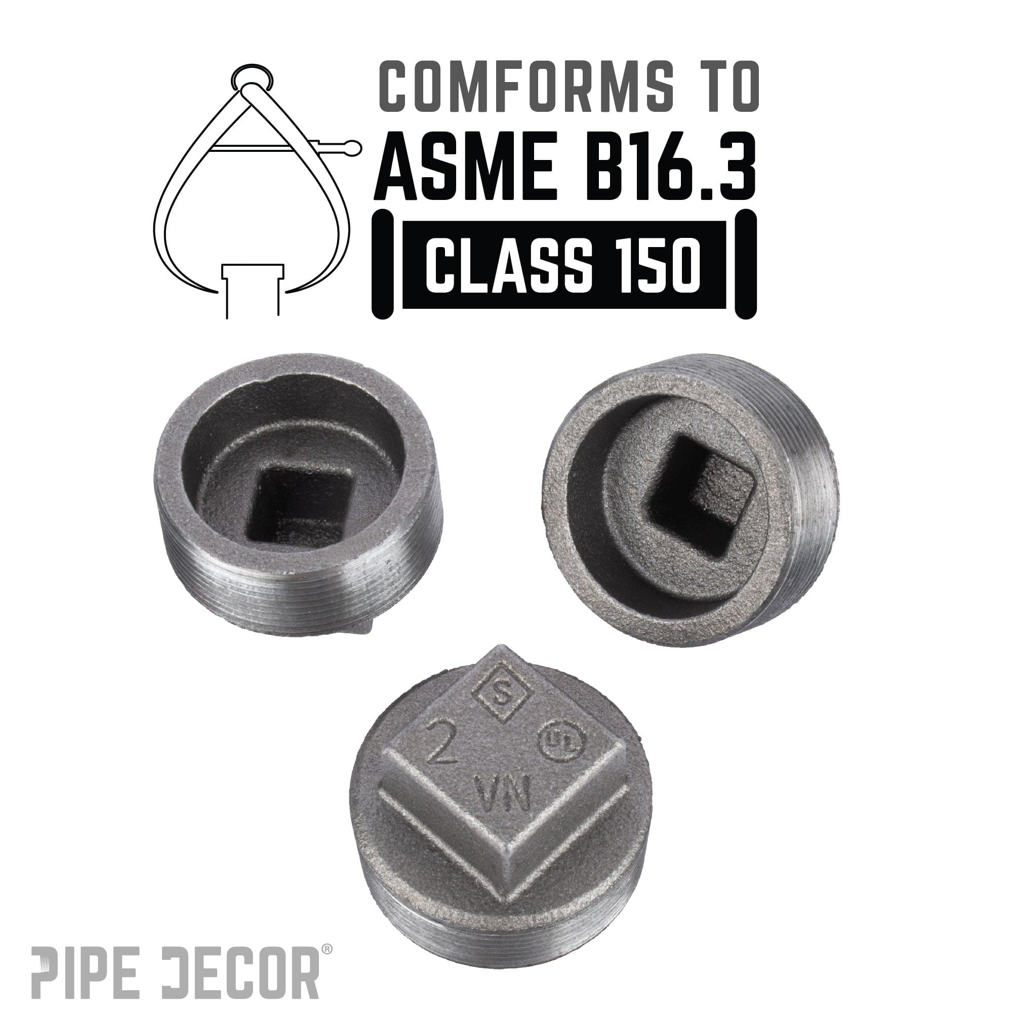 2 in. Black Plug
