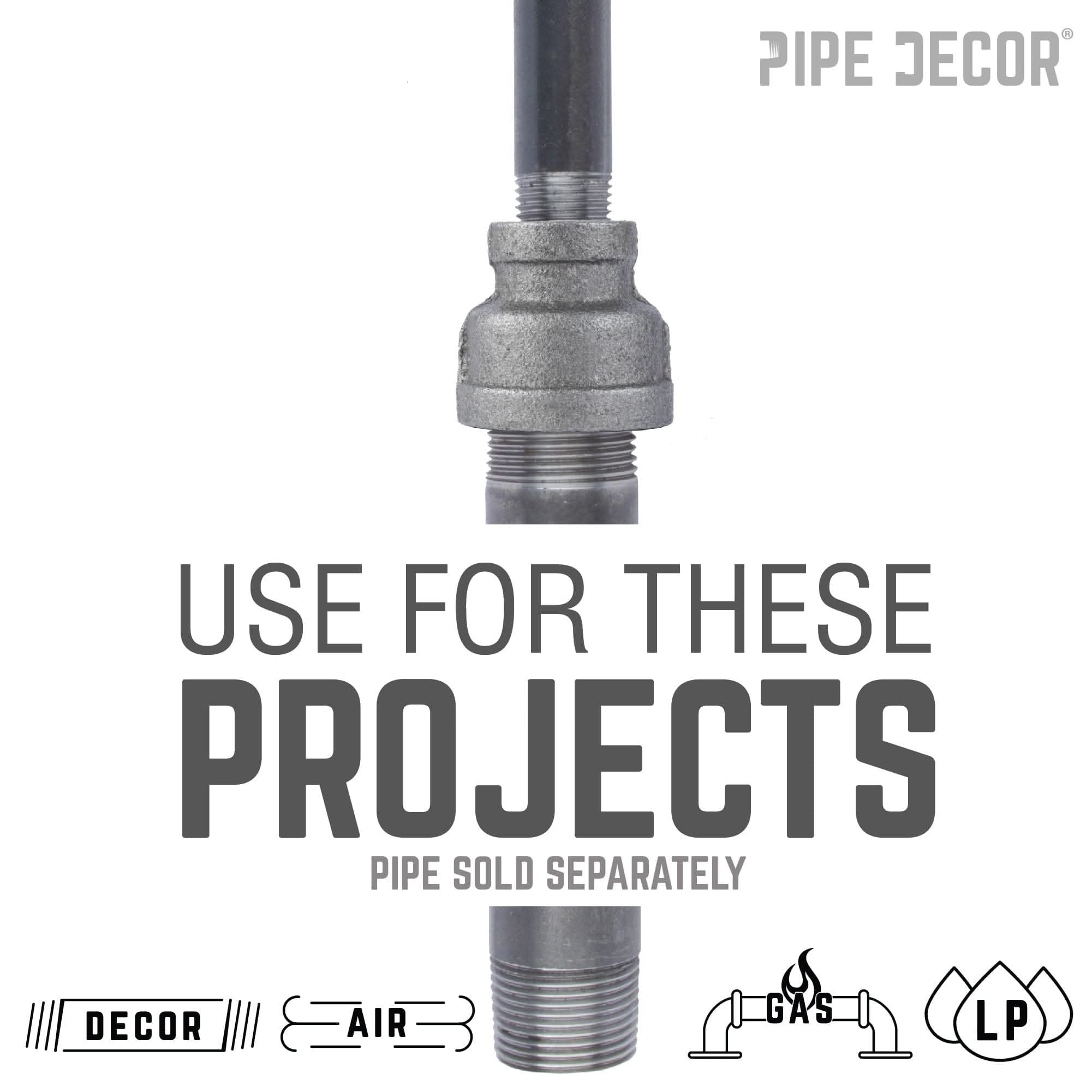 1 1/2 in. x 1/2 in. Black Reducing Coupling
