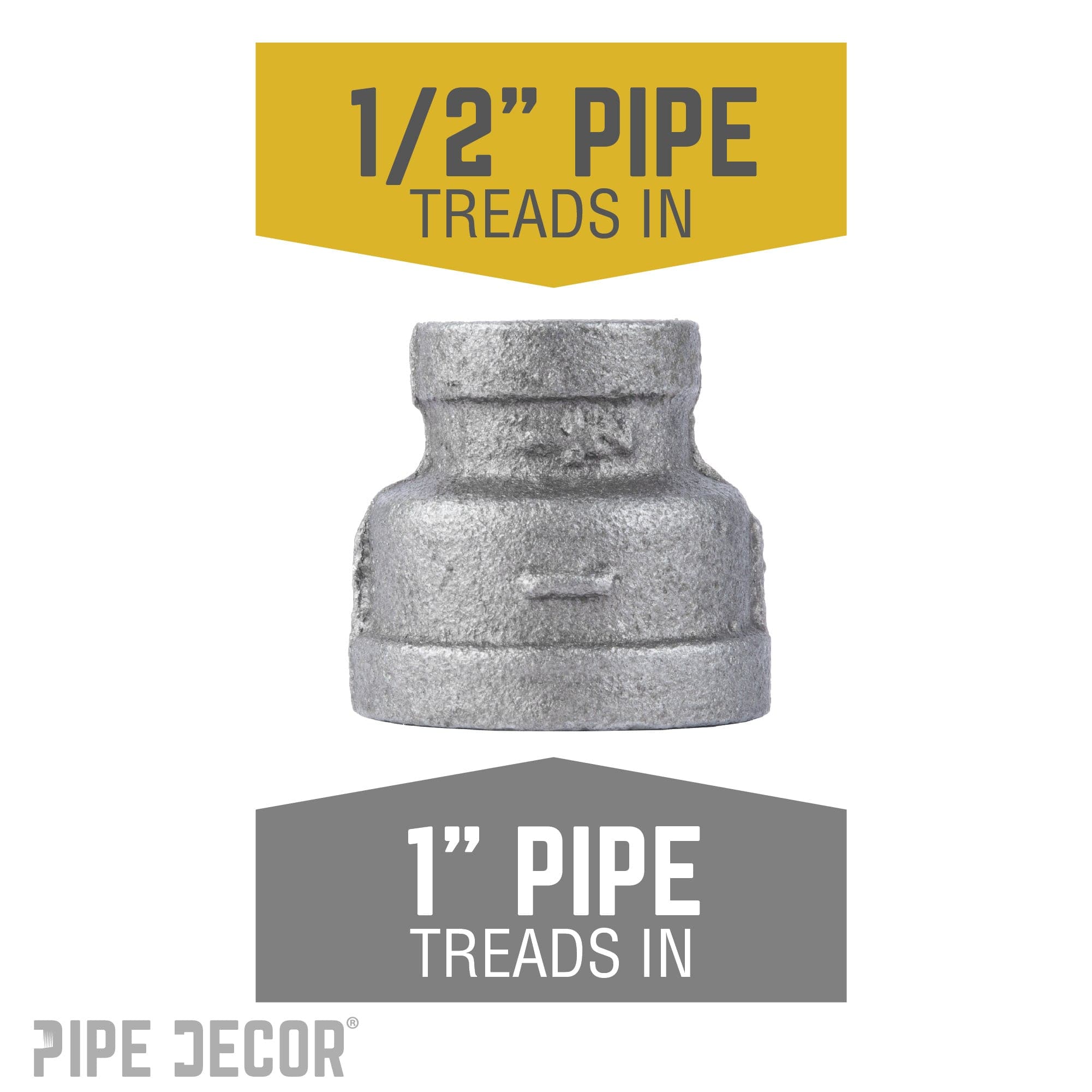 1 in. x 1/2 in. Black Reducing Coupling