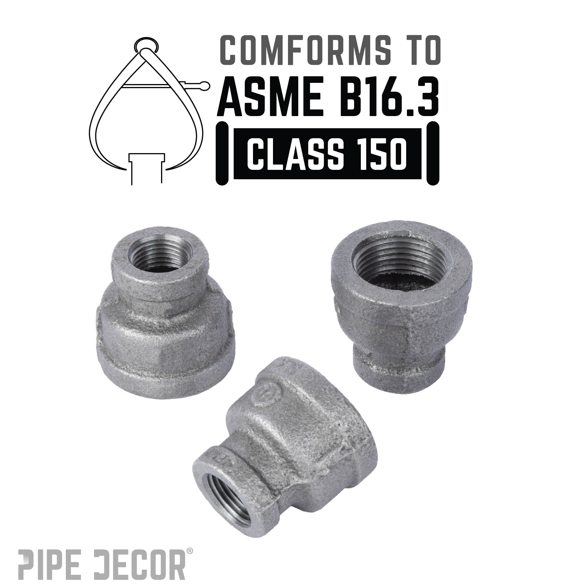 1 1/4 in. x 1 in. Black Reducing Coupling
