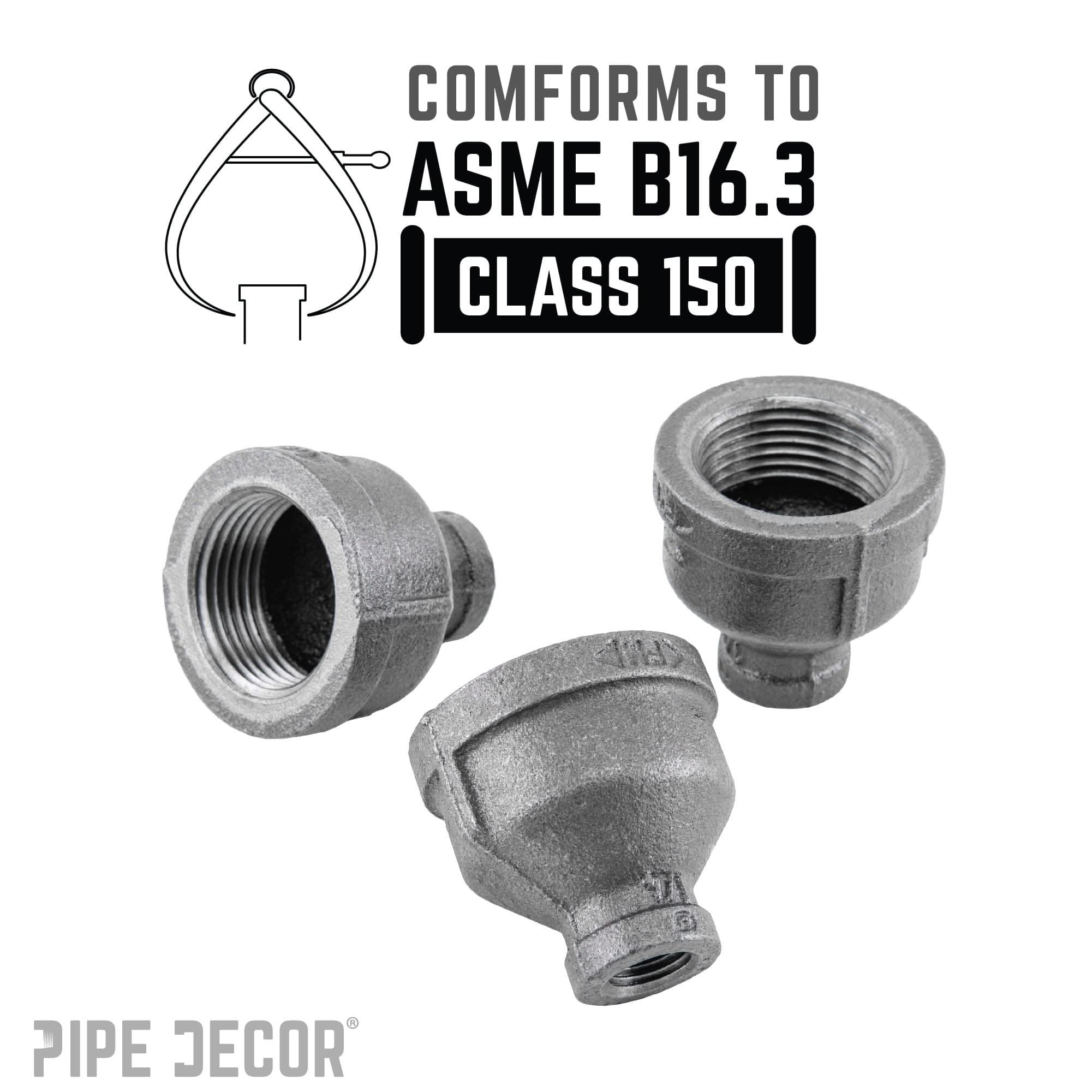 2 in. x 3/4 in. Black Reducing Coupling