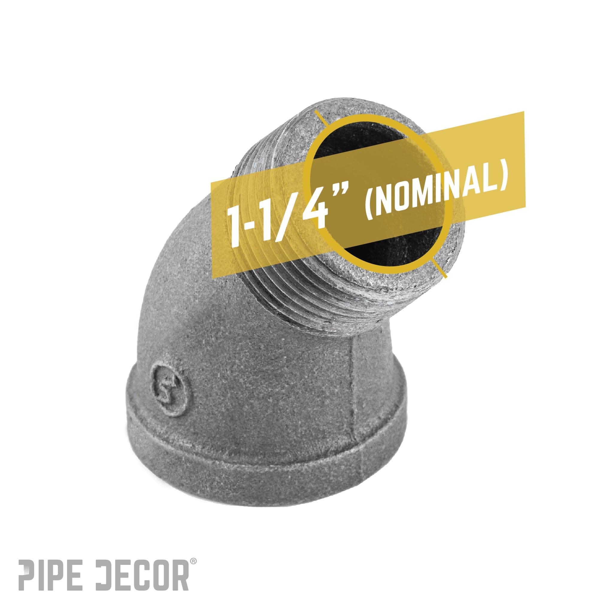 1 1/4 in. Black 45 Degree Street Elbow