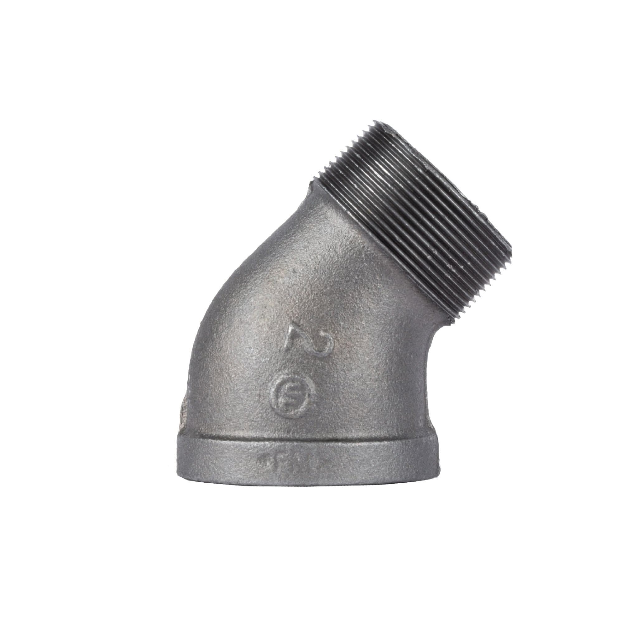 2 in. Black 45 Degree Street Elbow