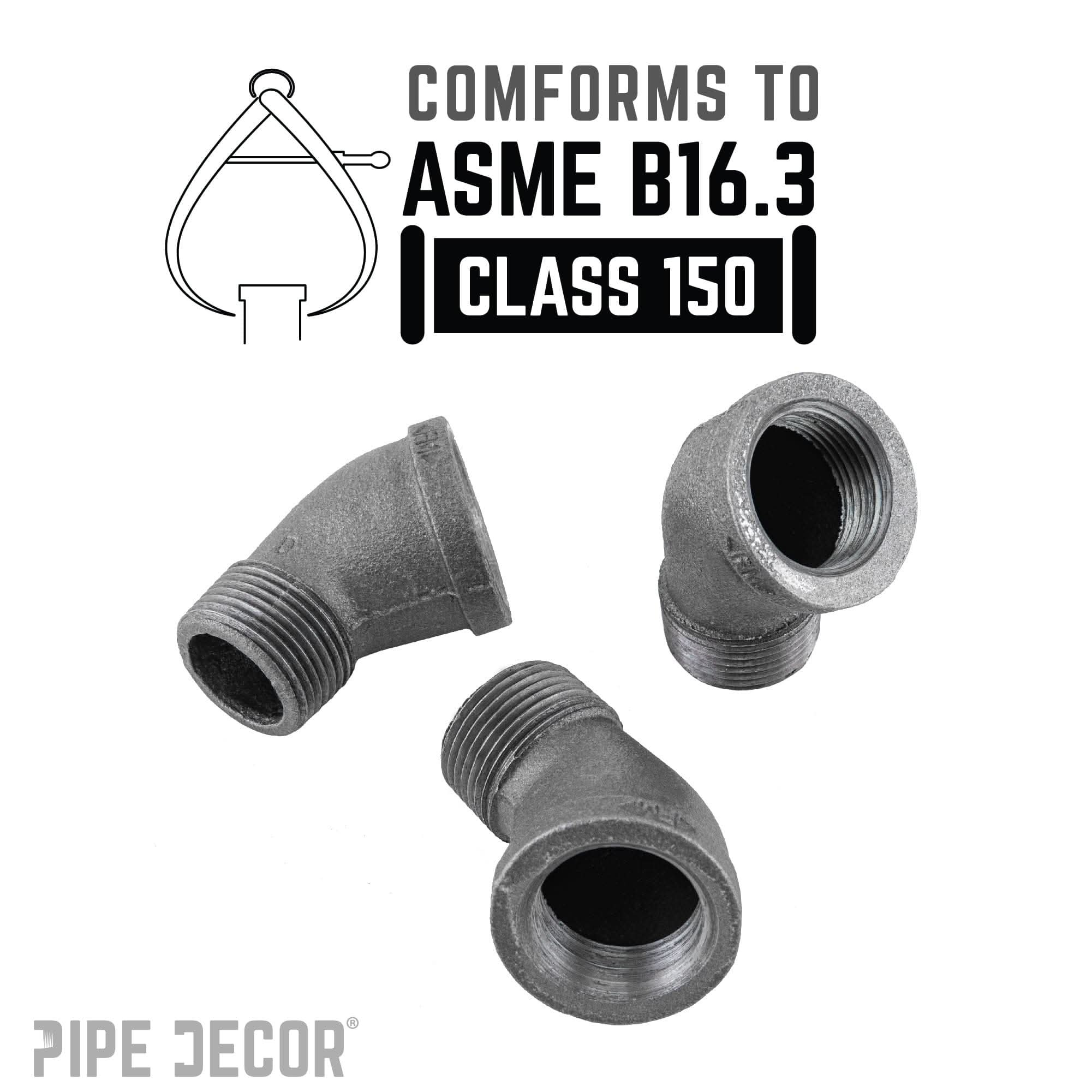 2 in. Black 45 Degree Street Elbow