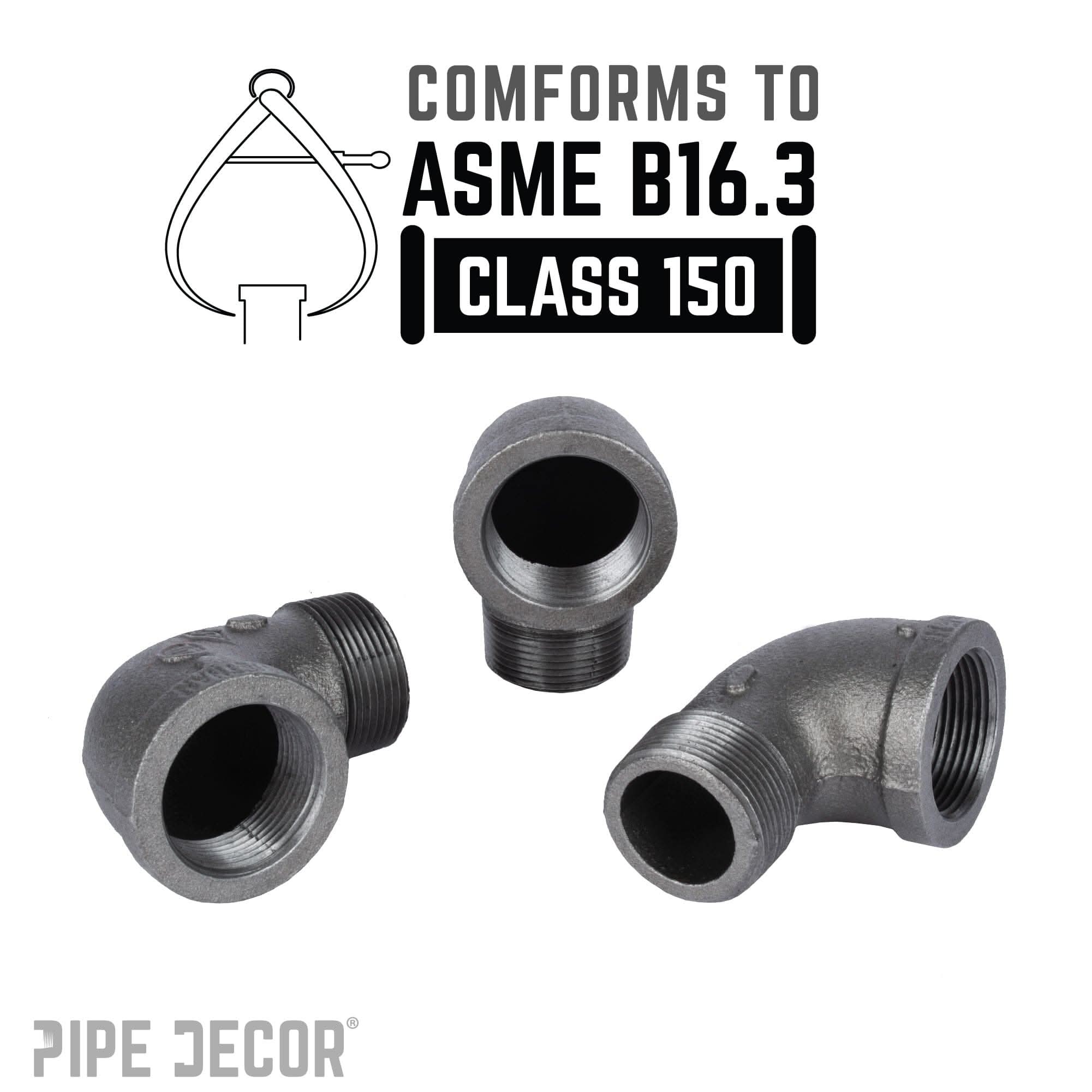 1 1/4 in. Black 90 Degree Street Elbow