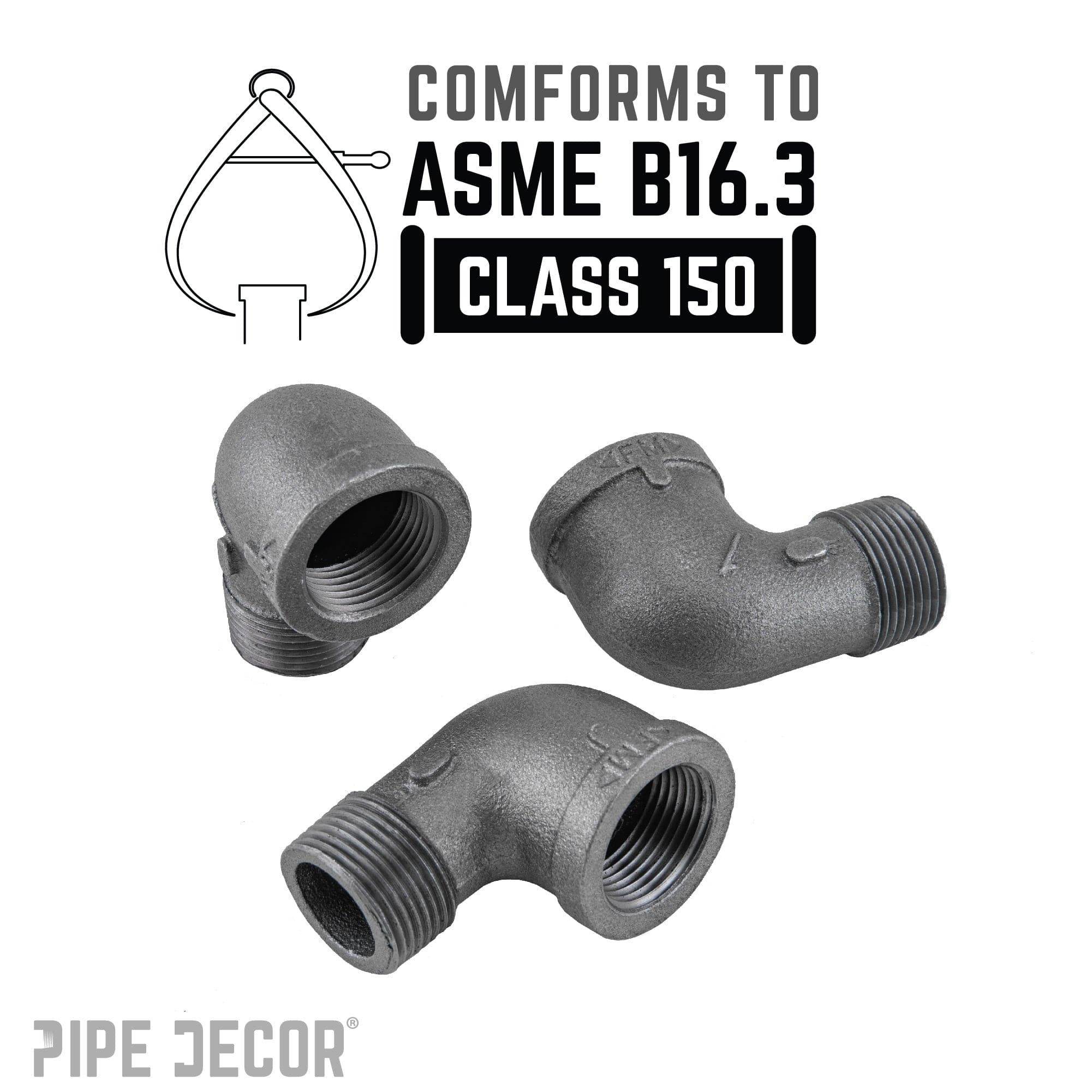 1 in. Black 90 Degree Street Elbow