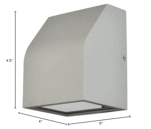 Living District LED Wall Sconce, Modern Design, Metal, 4.5inL x 4inW x 6inH, Silver, Model LDOD4004S