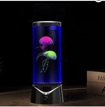 Bikibao Jellyfish Lamp With 9 Color Changing 2 Mode Portabe Jelly Fish Night Light Tank Led Mood Lamp Home Decor For Room Office