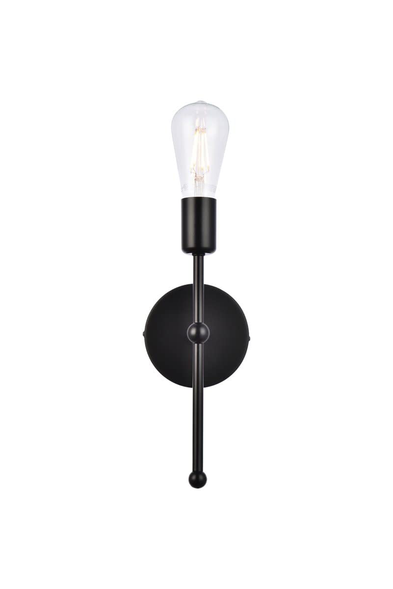 Living District Indoor Modern Home Decorative Bright Ceiling Keely 1 Light Black Wall Sconce