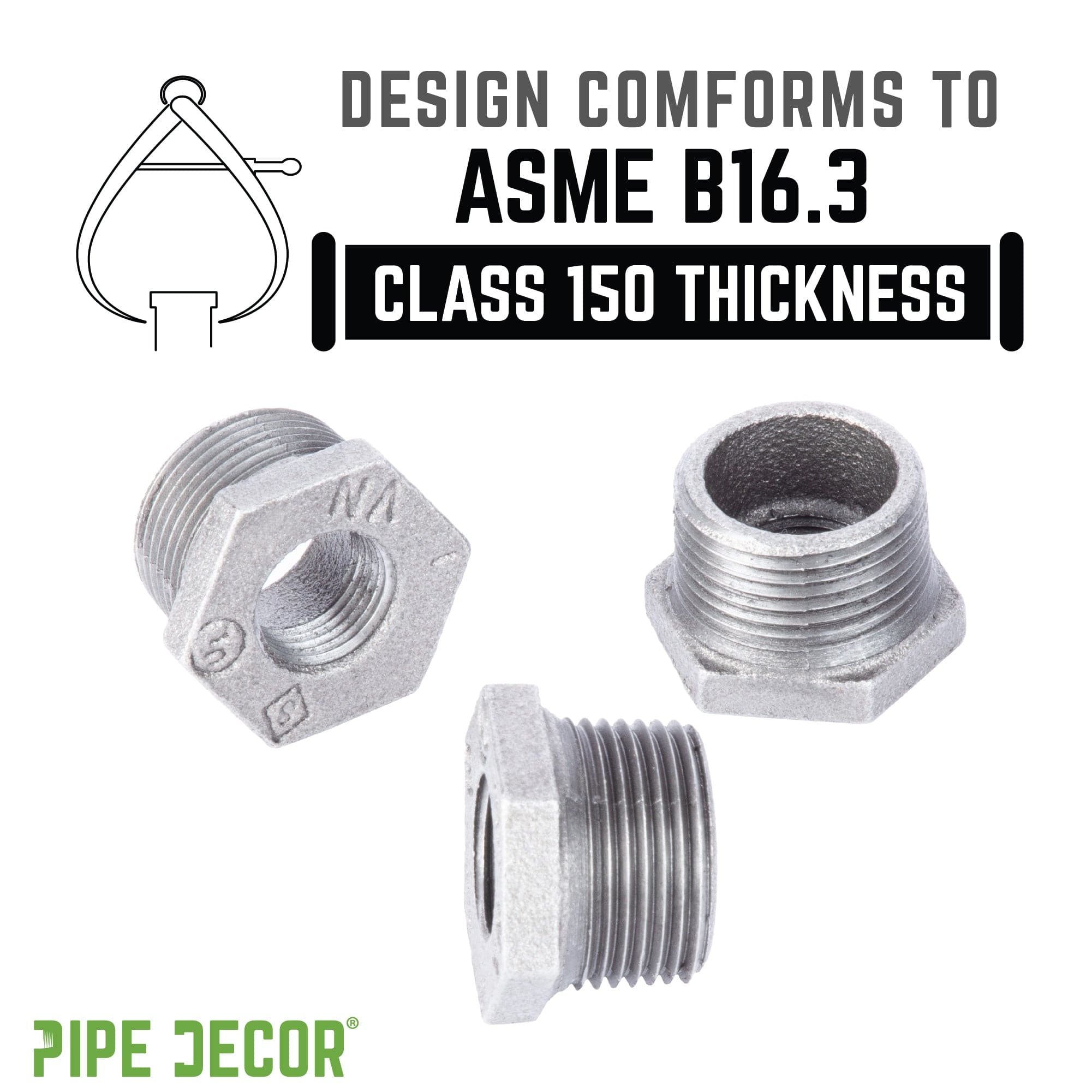 1 1/2 in. x 1 in. Galvanized Iron Bushing