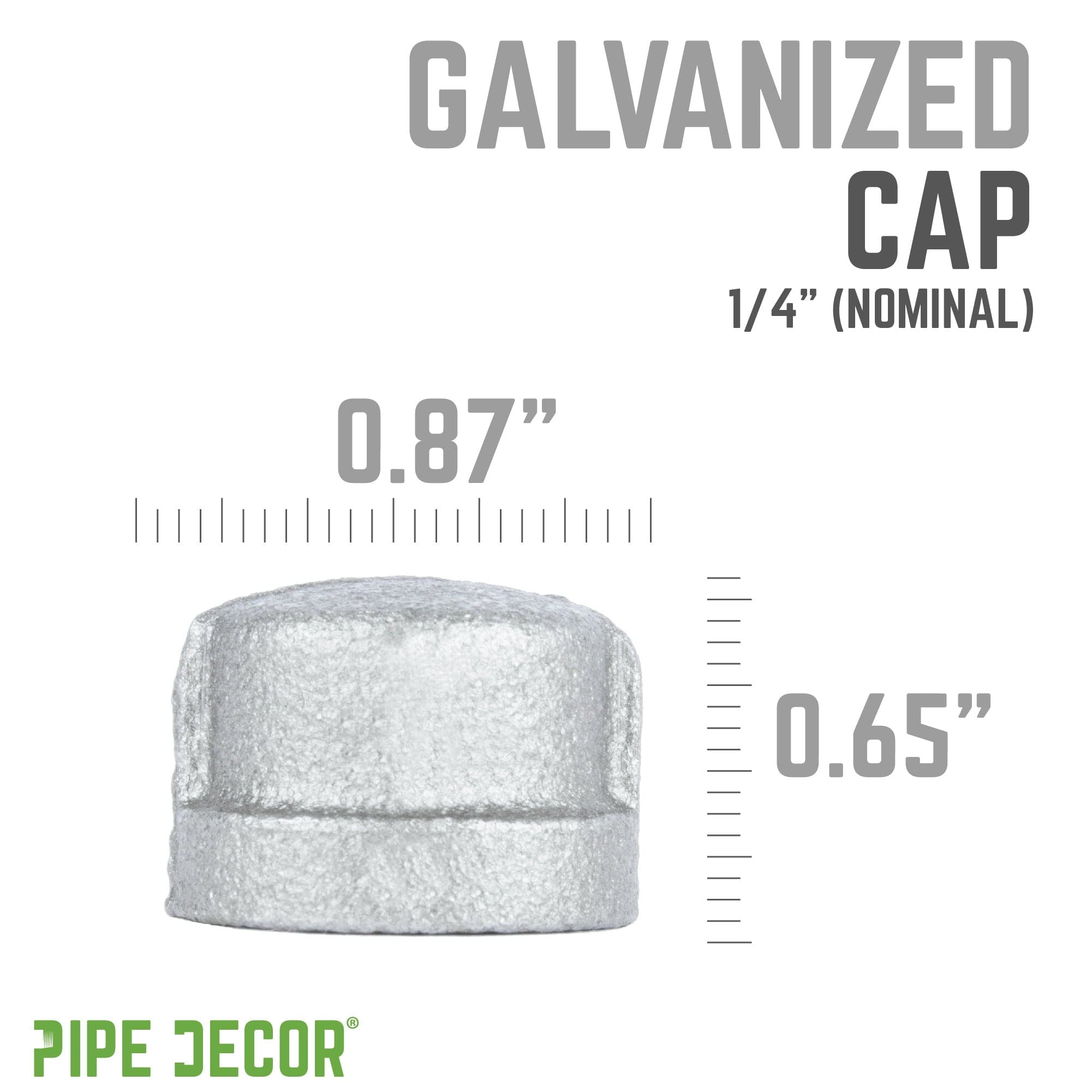 1/4 in. Galvanized Iron Cap
