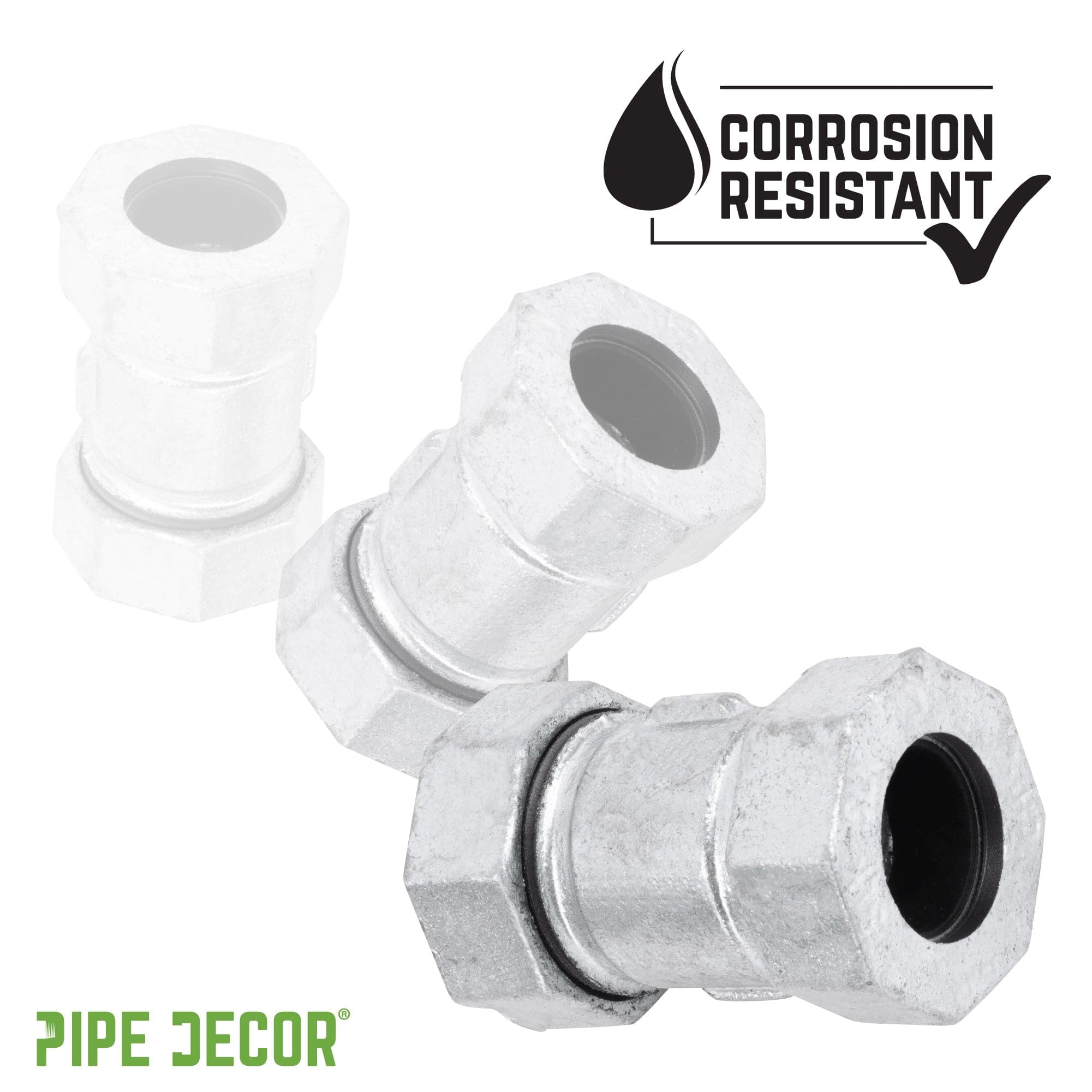 1 1/4 in. Galvanized Iron Compression Coupling
