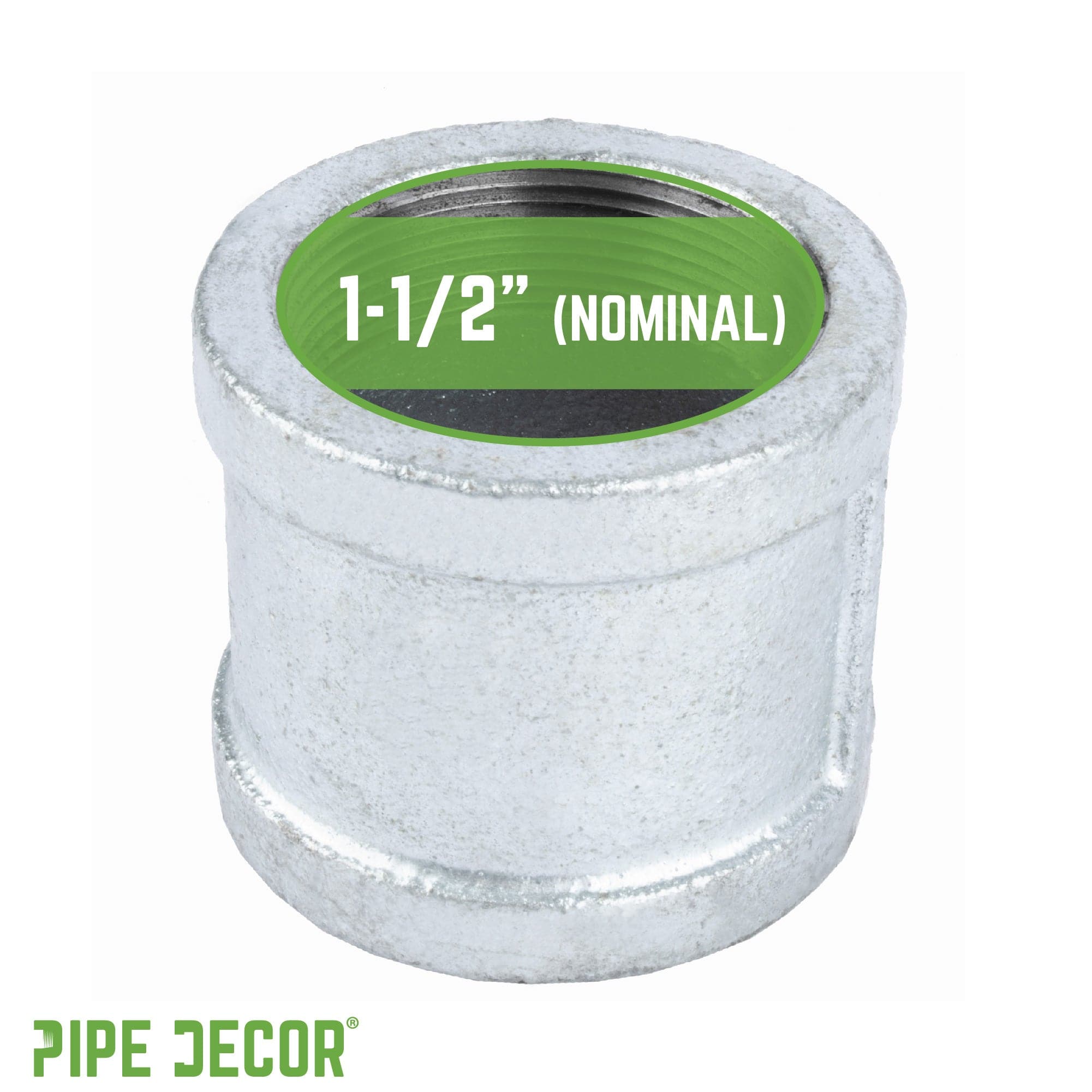 1 1/2 in. Galvanized Iron Coupling