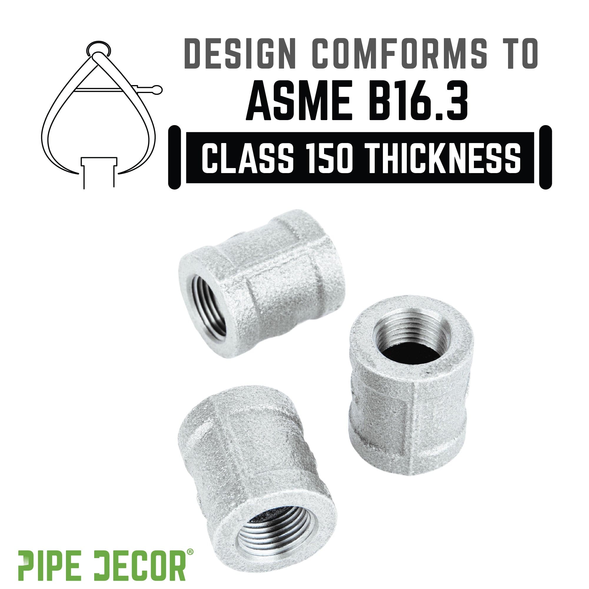 1/4 in. Galvanized Iron Coupling