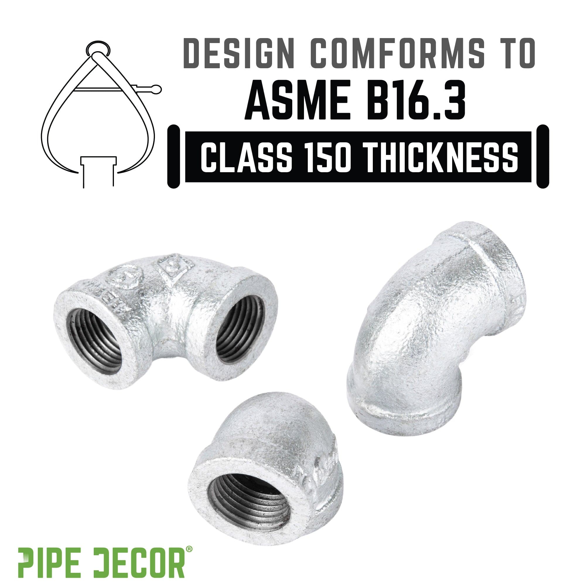 1/2 in. Galvanized Iron 90 Degree Elbow