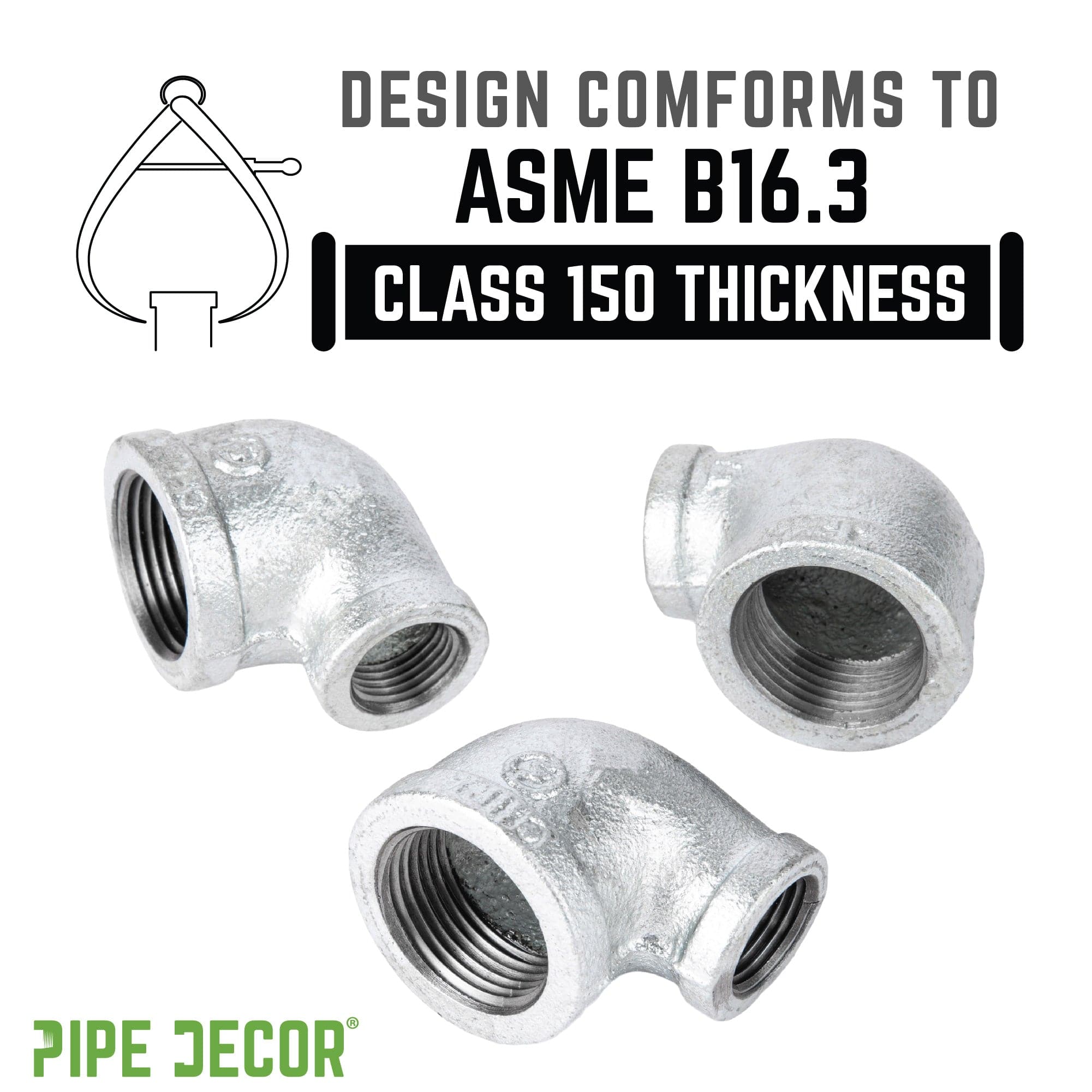 3/4 in. x 1/2 Galvanized Reducing Elbow