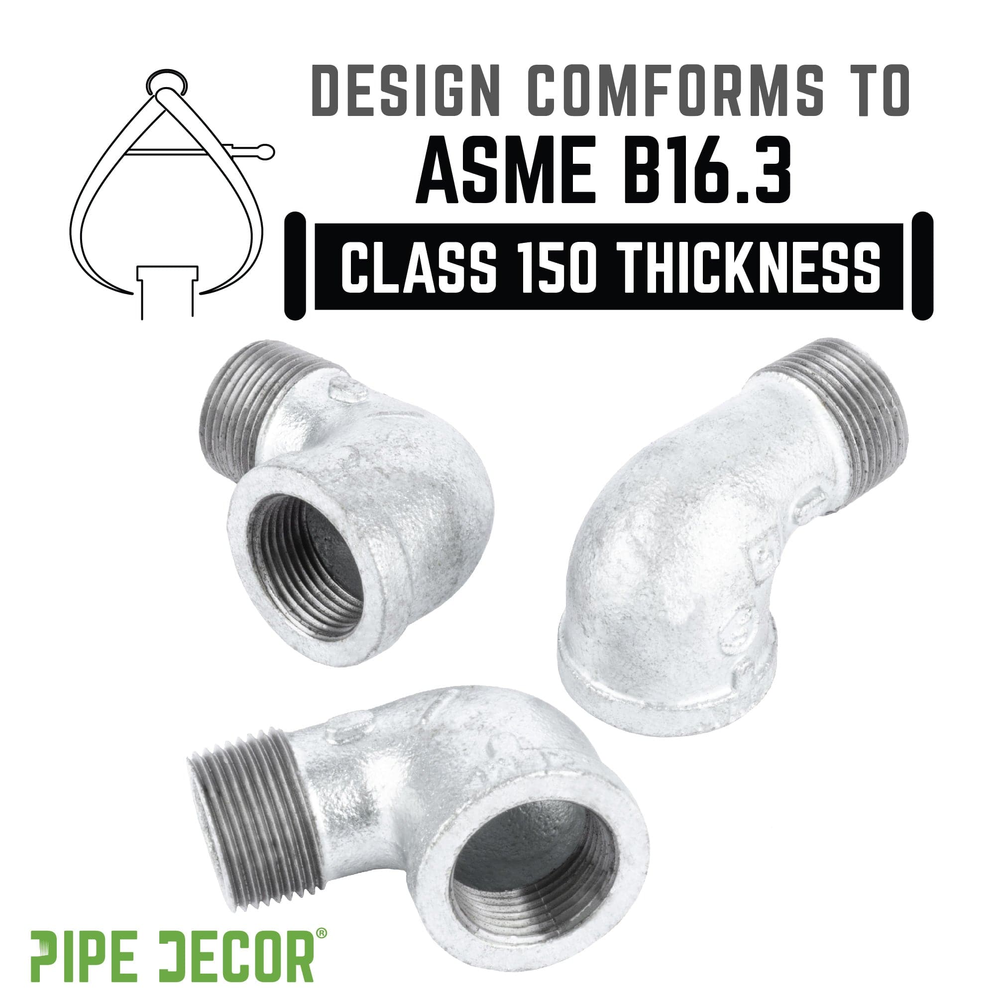 3/4 in. Galvanized Iron 90 Degree Street Elbow