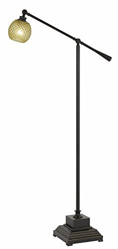 60W Brandon Metal Floor Lamp With Glass Shade