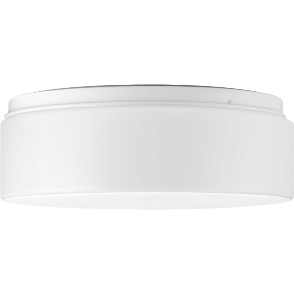 Progress Lighting One-Light 11" LED Drum Flush Mount - White Alloy Steel, Model P730005-030-30