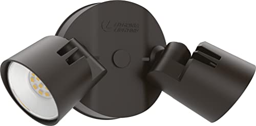 Lithonia Lighting HGX LED Flood Light, 2-Light, 2750 Lumens, Dark Bronze, Aluminum, Model HGX LED 2RH 40K 120 DDB M2