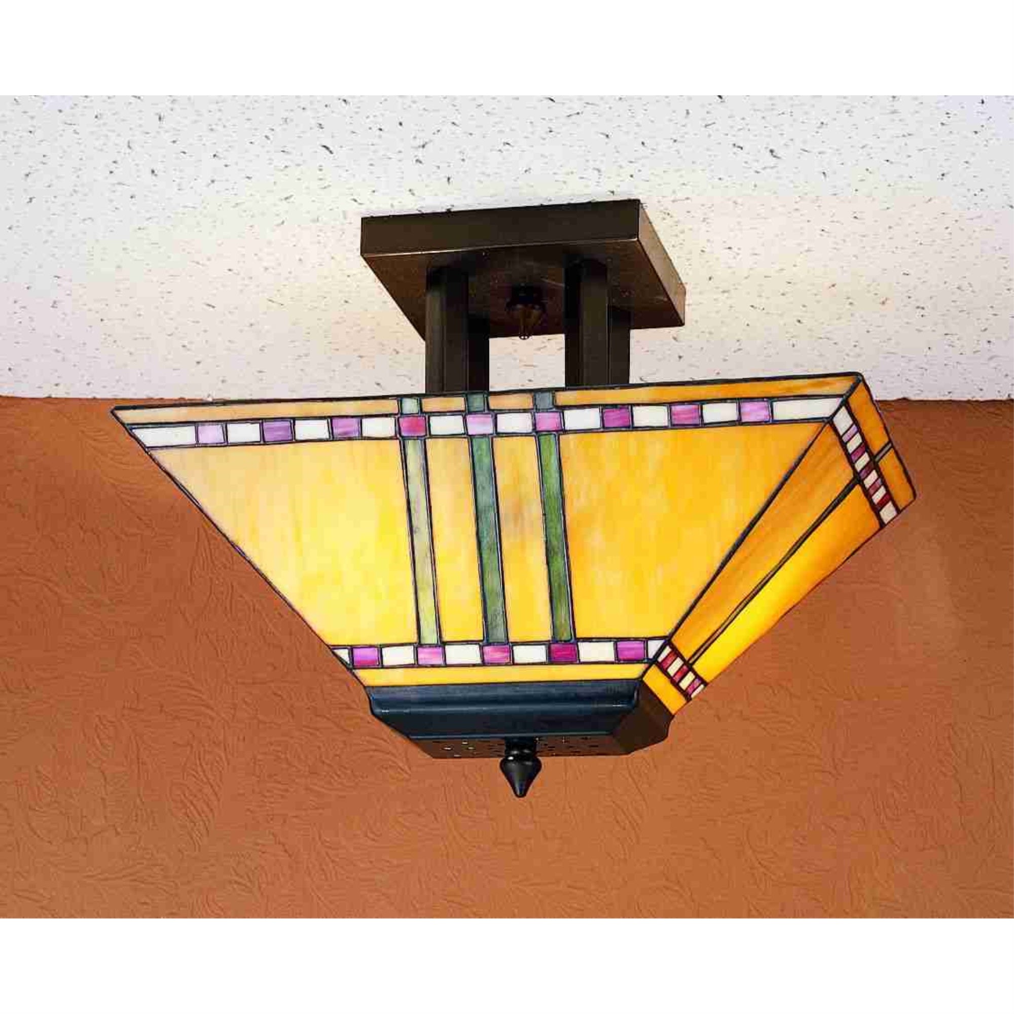 16 inchL Prairie Corn Oblong Flushmount