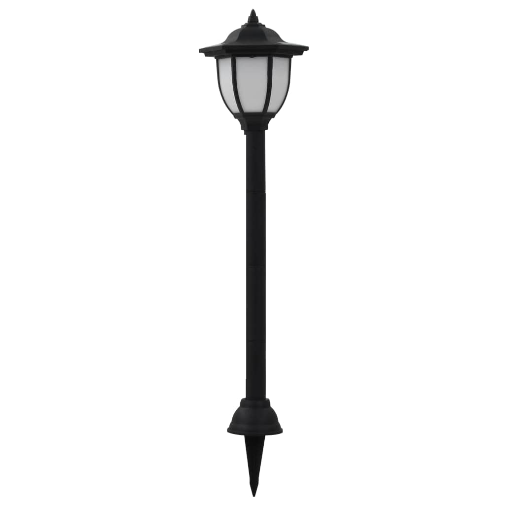 vidaXL Solar Powered Outdoor Lamps - 6 Pack LED Garden Lights, Weather-Resistant, Black, 6.5 x 5.7 x 28.7 in, Model 277138